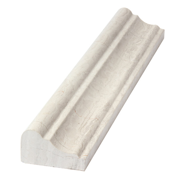 Seven Seas Collection Oyster 2'' L x 12'' W Marble Chair Rail Tile Trim